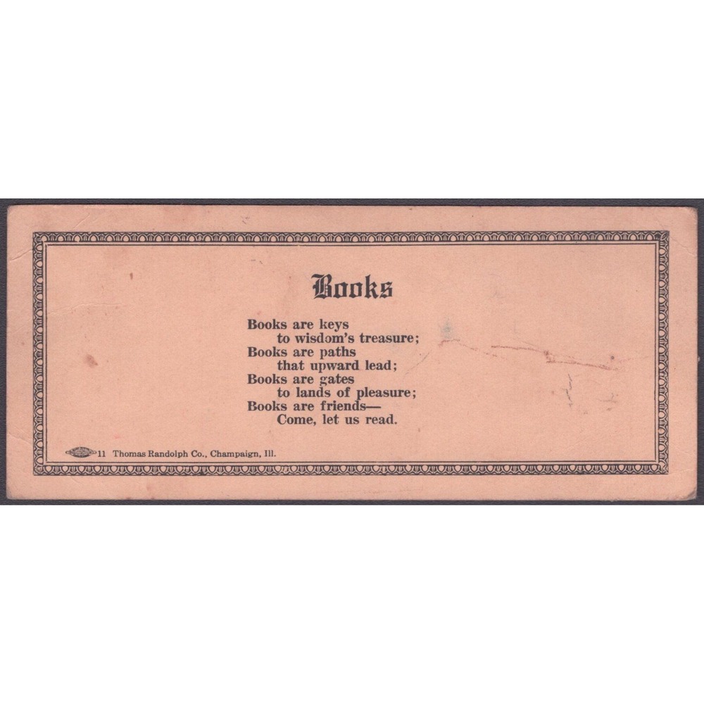 Vintage 1940s Reading Award Bookmarks Mills County Iowa Lot of 2 - Picture 4 of 5